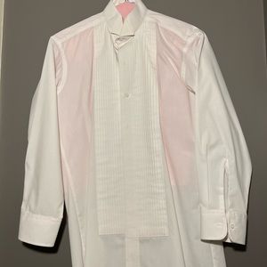 Men’s White Tuxedo Shirt